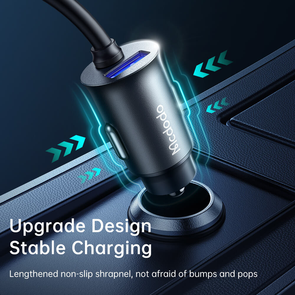 Digital display car charger 5 ports 107W
