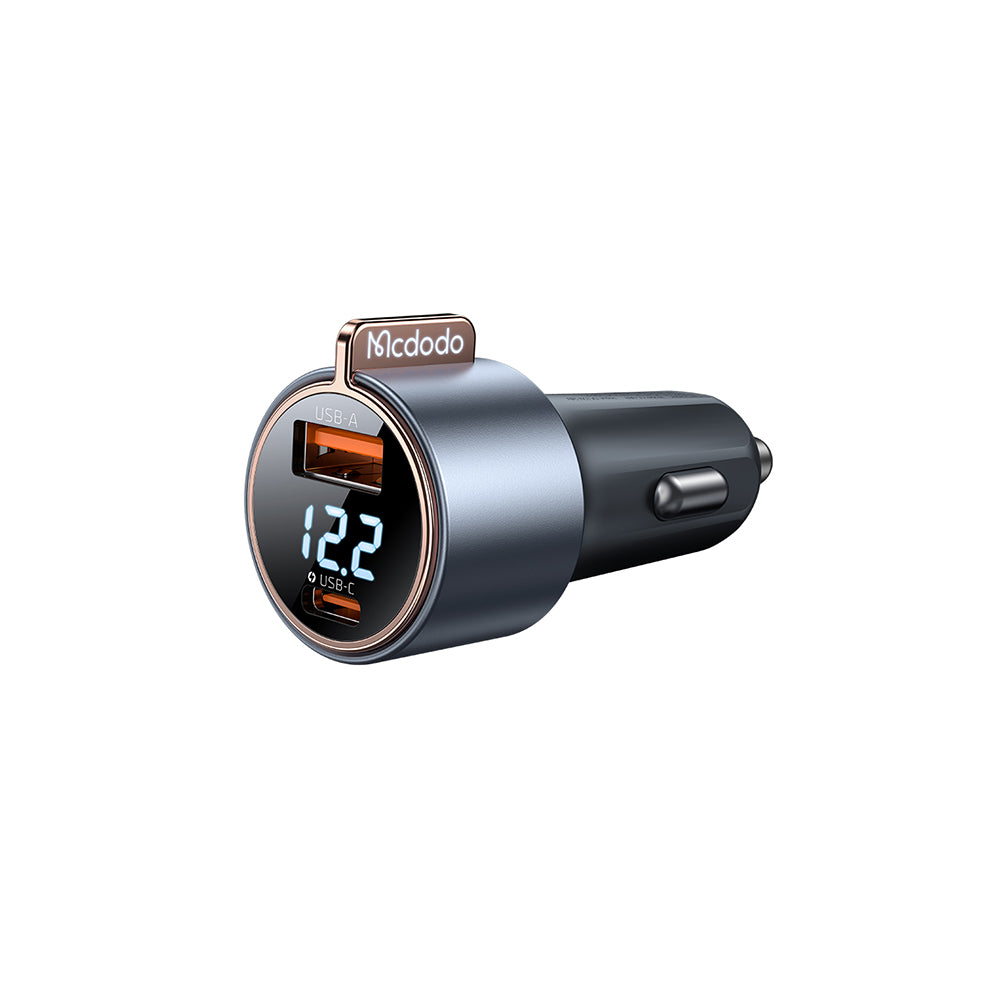 75W 2-Port Digital Display Car Charger