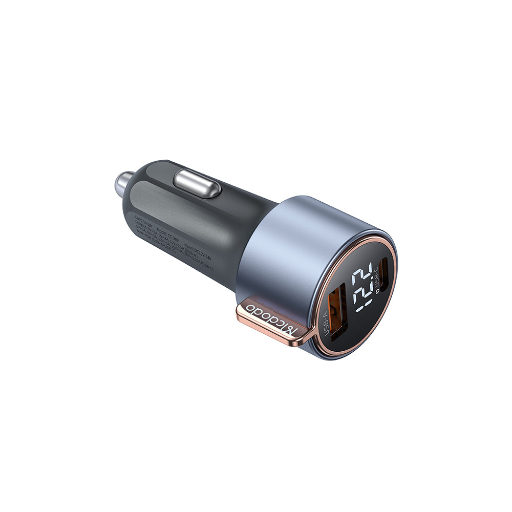 75W 2-Port Digital Display Car Charger