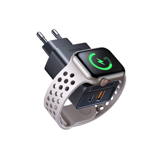 2-in-1 30W Travel charger with build -in Apple watch charger