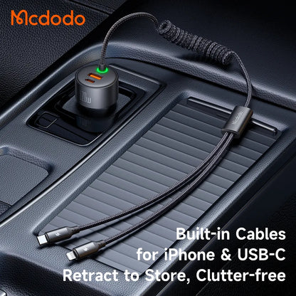 128W. 4-in-1 Car charger