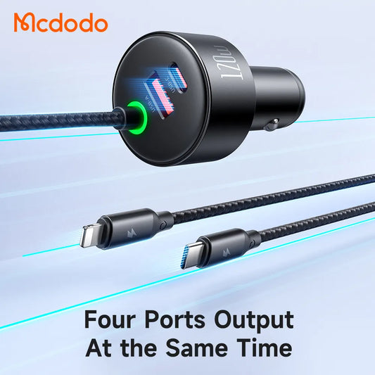 128W. 4-in-1 Car charger